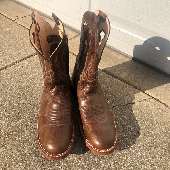 CABORCA COWBOY Boots Men’s Leather Pull Holes 11D